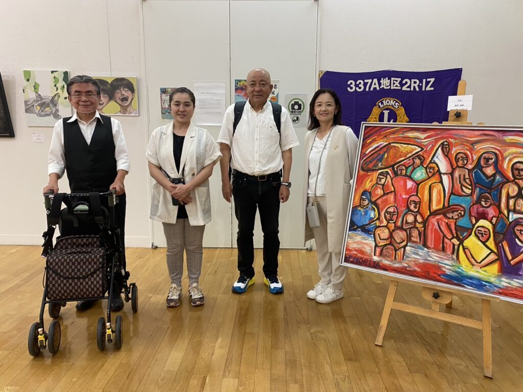 福岡大樹LC　福岡ノーマライゼーションLC共催の日韓障がい者美術交流会に参加