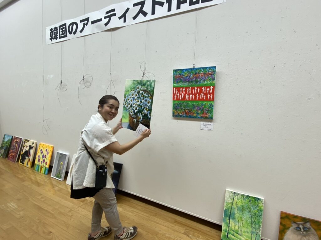 福岡大樹LC　福岡ノーマライゼーションLC共催の日韓障がい者美術交流会に参加